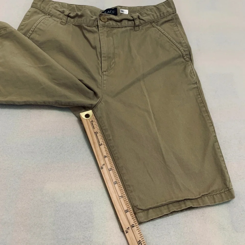 The Children's Place Chino Shorts BIG BOY Size 14 Khaki Tan School Uniform